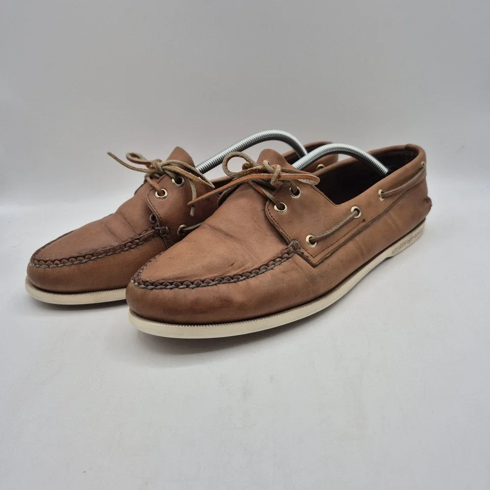 Sperry Top-Sider Shoes Mens Size 11.5 Brown Leather Boat Deck Casual Moc‎ Toe